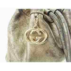 Gucci Silver Bag Shoulder Drawstring
